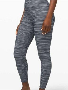 Lululemon Align II Legging Mini Space Dye Herringbone Grey/Black